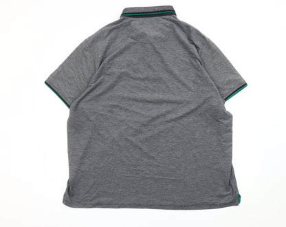 Euston Menswear Men’s Grey 2XL Cotton Blend Short Sleeve Polo Shirt
