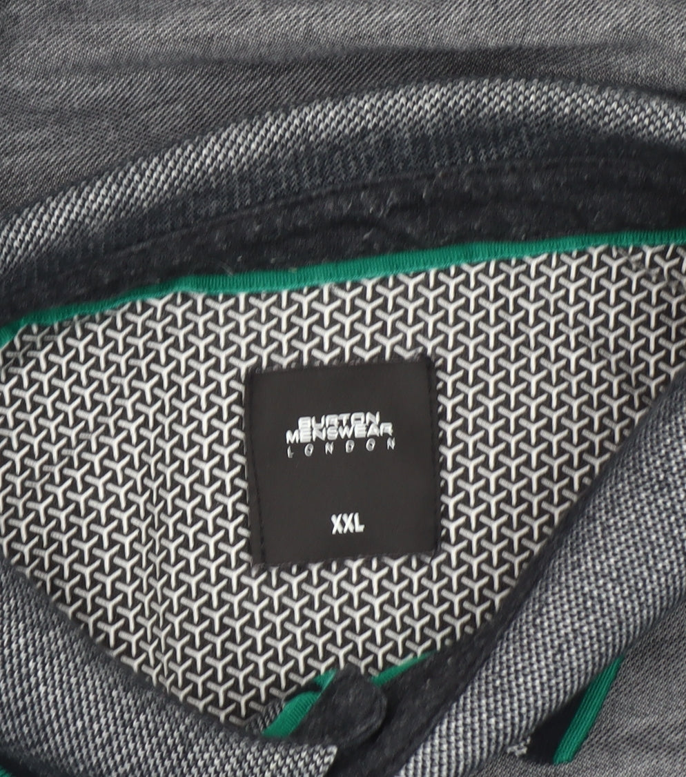 Euston Menswear Men’s Grey 2XL Cotton Blend Short Sleeve Polo Shirt