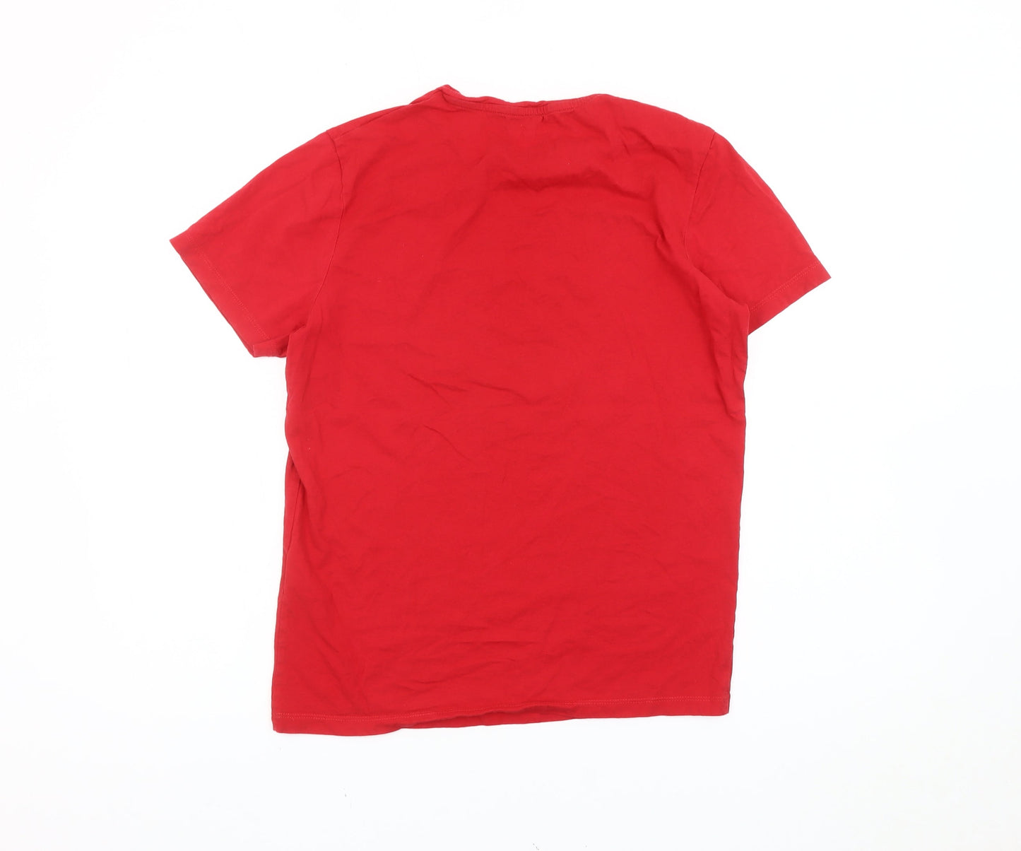 Jack & Jones Men’s Red Graphic Print Crew Neck T-Shirt Size S