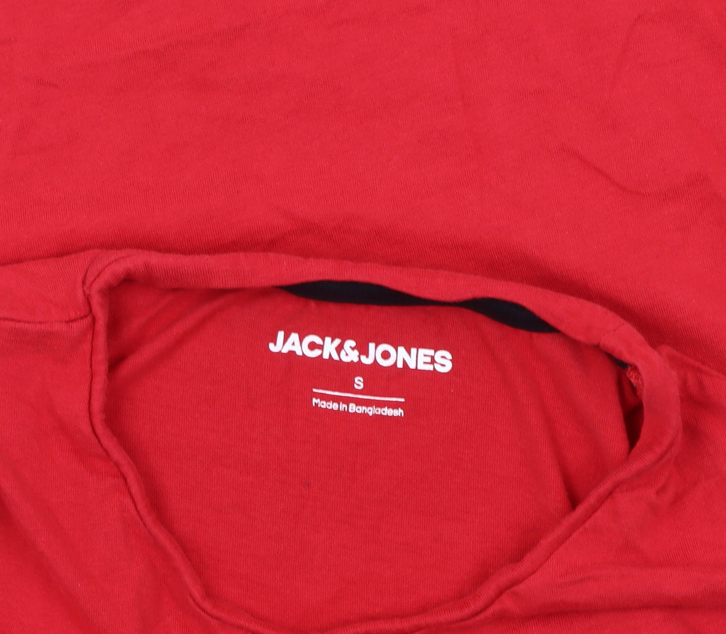 Jack & Jones Men’s Red Graphic Print Crew Neck T-Shirt Size S