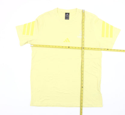 Mens UK Size L adidas Yellow  T-Shirt