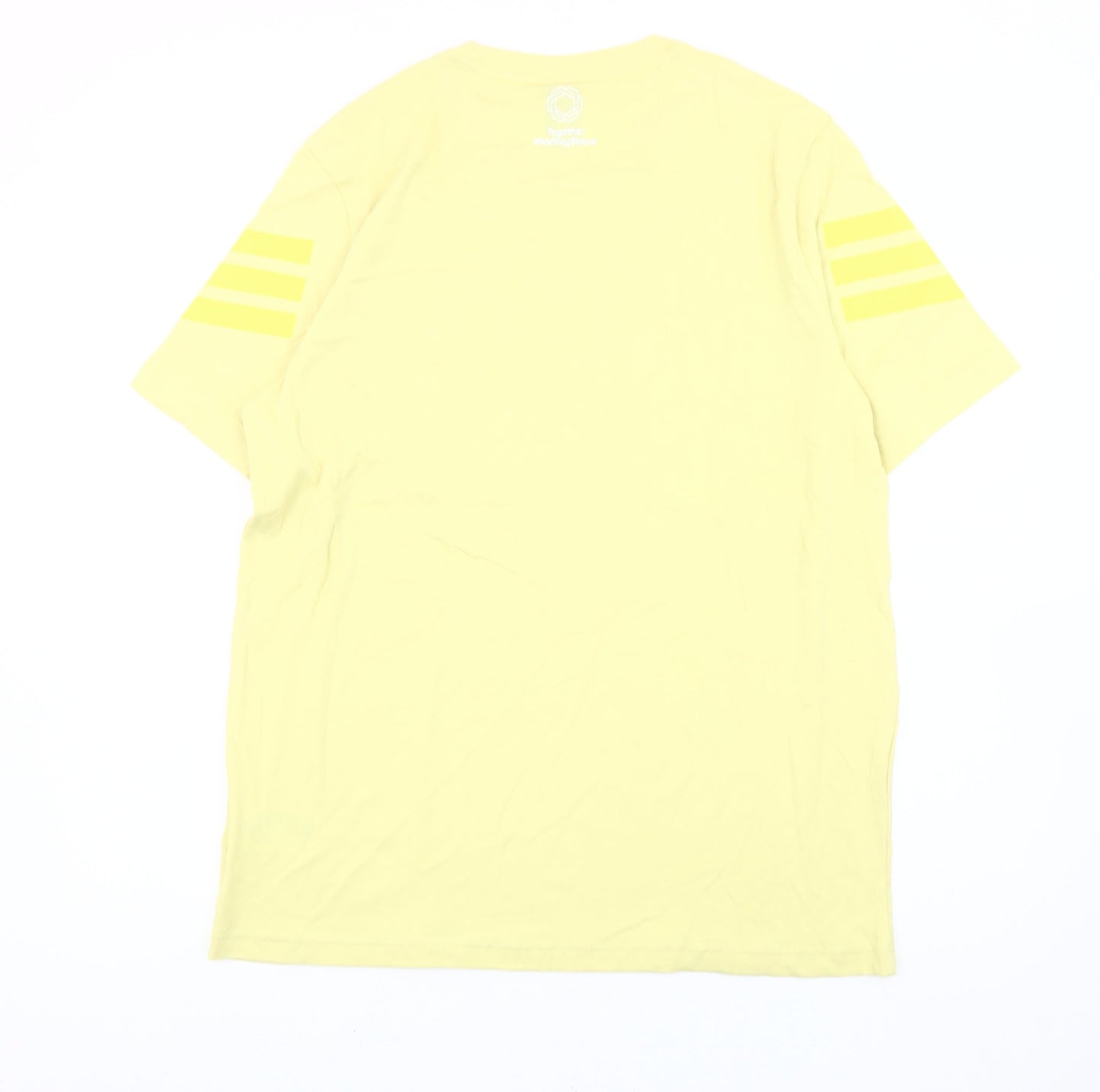 Mens UK Size L adidas Yellow  T-Shirt