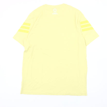 Mens UK Size L adidas Yellow  T-Shirt
