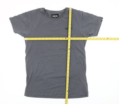 Couture Men’s Grey Cotton Crew Neck Short Sleeve T-Shirt M