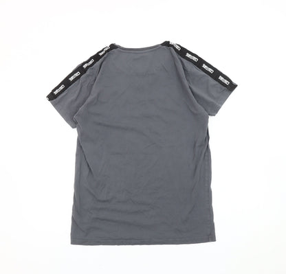 Couture Men’s Grey Cotton Crew Neck Short Sleeve T-Shirt M