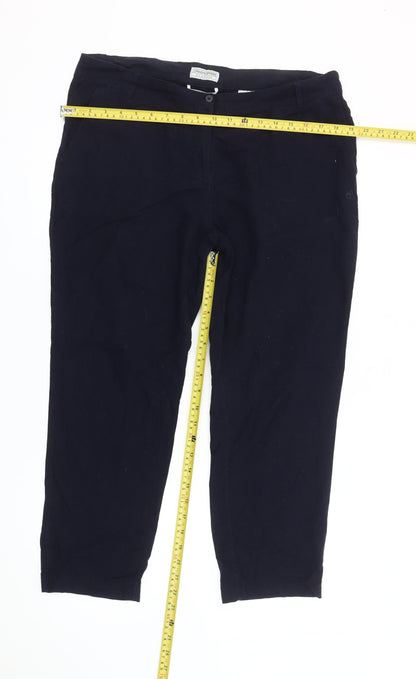 Craghoppers Womens Blue Size 12 Chino Trousers Cotton Rayon