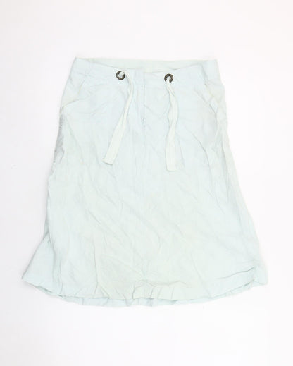 Marks and Spencer Women’s White Linen Cargo Skirt Size 8