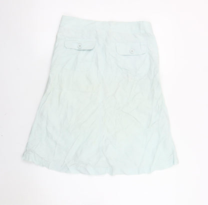 Marks and Spencer Women’s White Linen Cargo Skirt Size 8