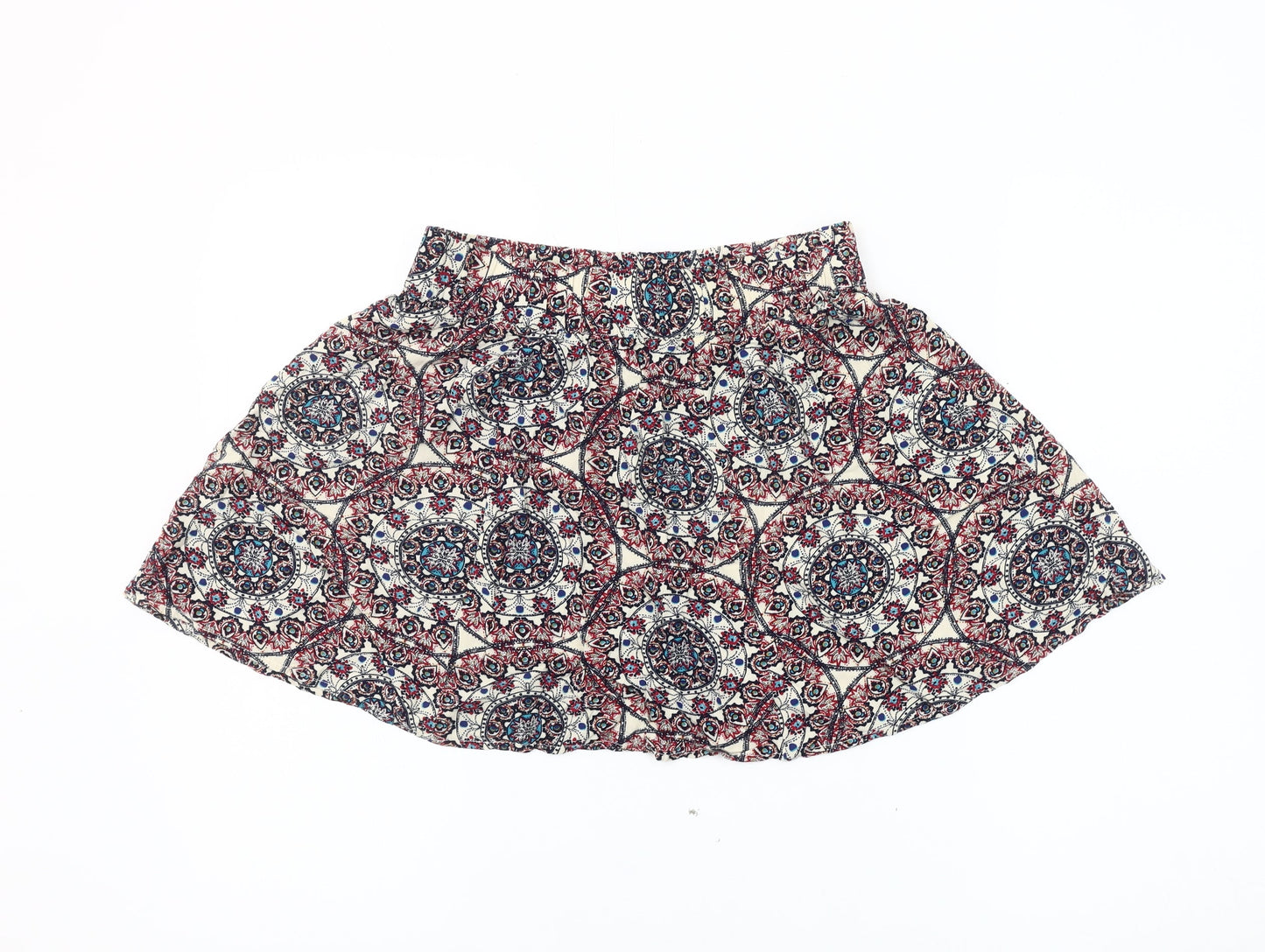 ONLY Womens Multicoloured A-Line Short Skirt Size 8 Bohemian