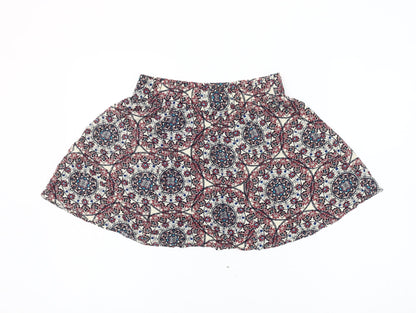 ONLY Womens Multicoloured A-Line Short Skirt Size 8 Bohemian