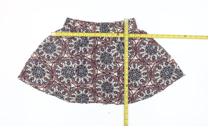 ONLY Womens Multicoloured A-Line Short Skirt Size 8 Bohemian