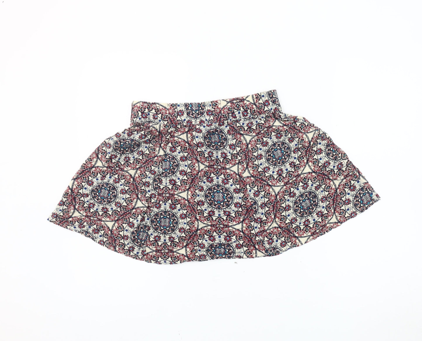 ONLY Womens Multicoloured A-Line Short Skirt Size 8 Bohemian