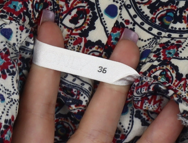 ONLY Womens Multicoloured A-Line Short Skirt Size 8 Bohemian