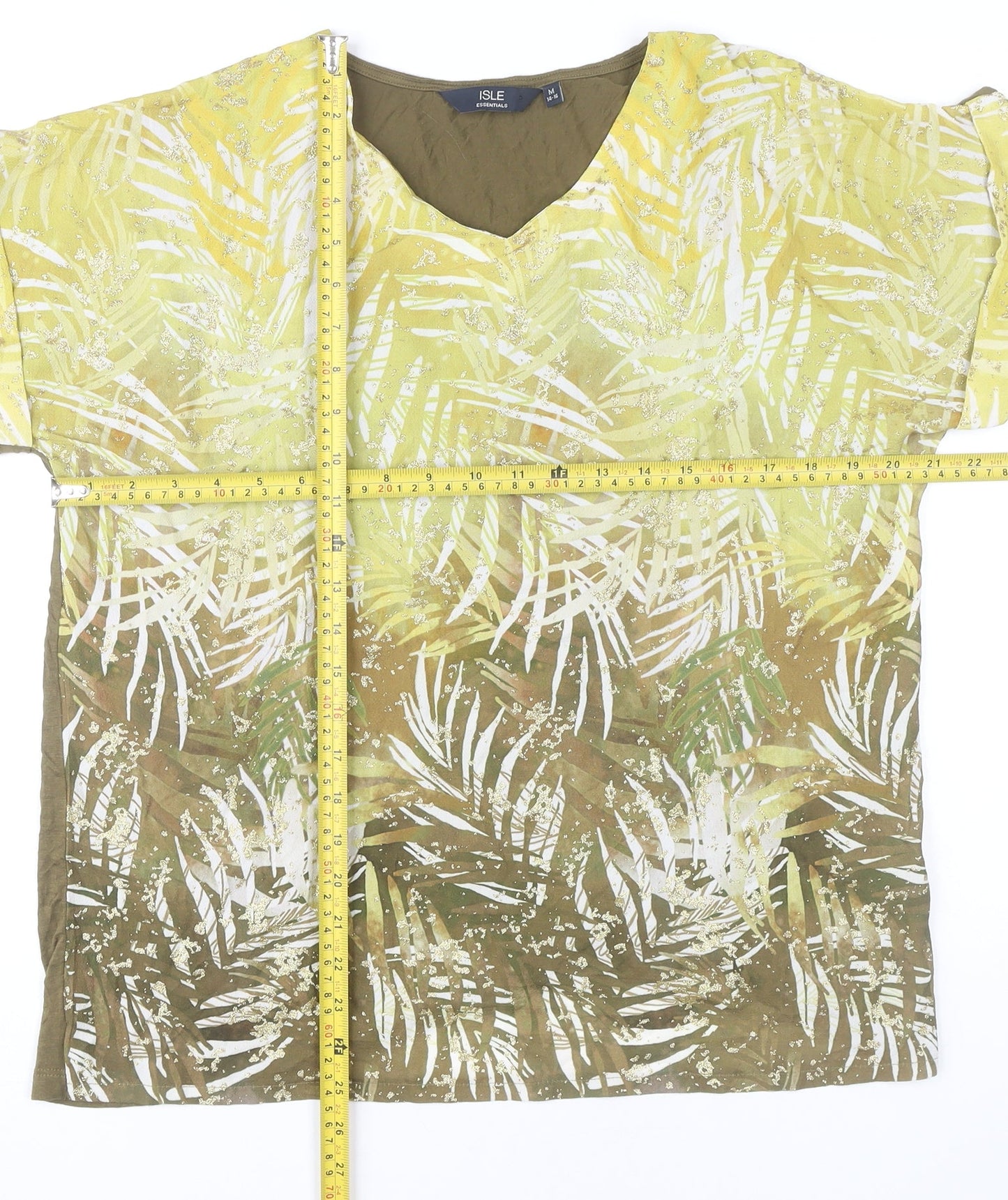 Womens UK Size 14 Isle Essentials Multicoloured Tunic Blouse