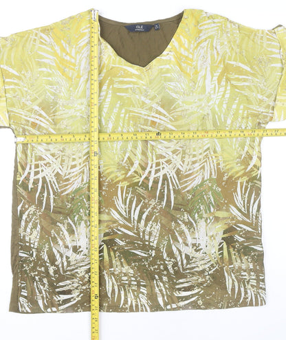 Womens UK Size 14 Isle Essentials Multicoloured Tunic Blouse