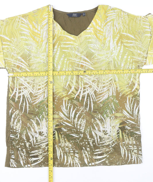 Womens UK Size 14 Isle Essentials Multicoloured Tunic Blouse