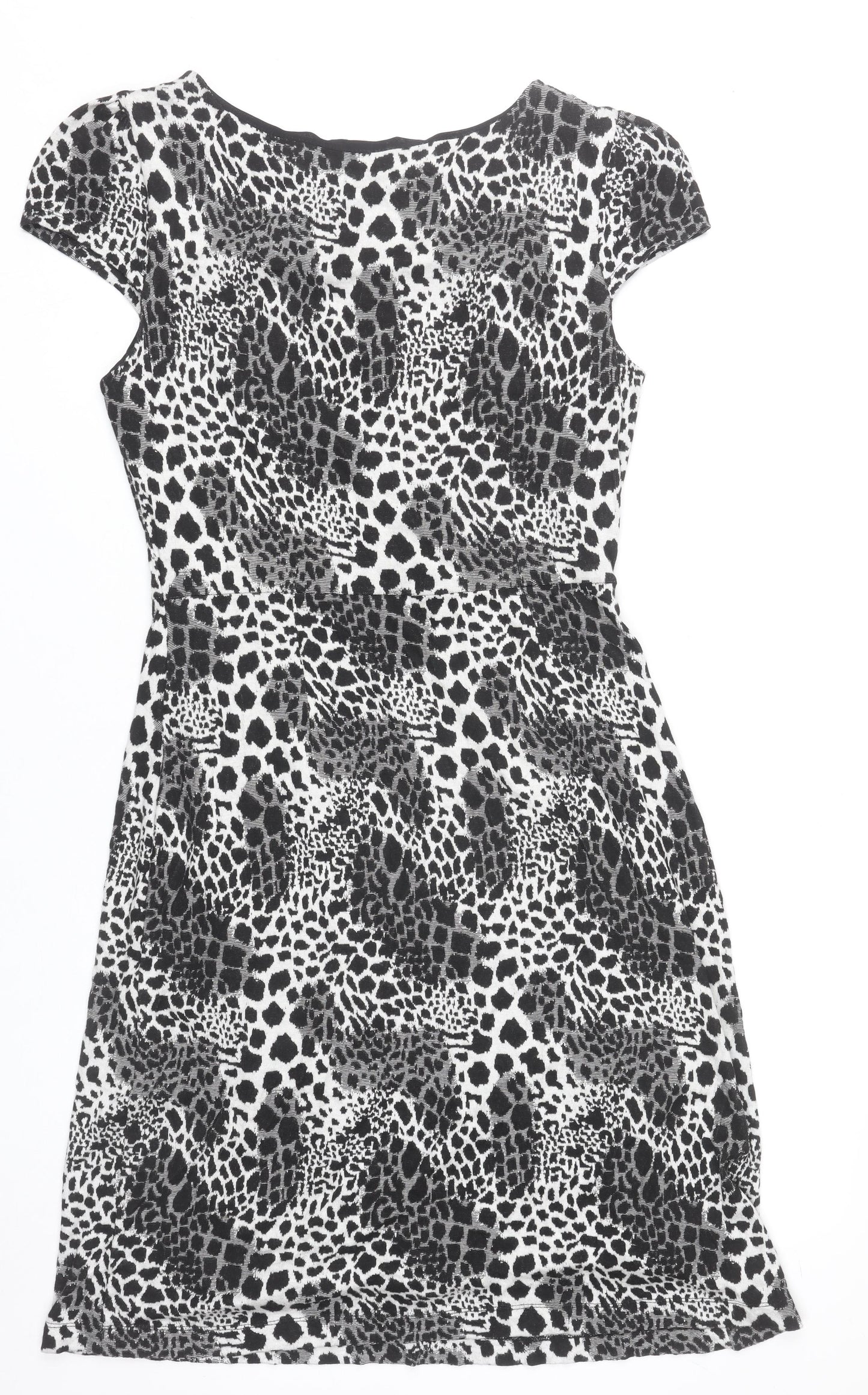 Marks and Spencer Women’s Black Animal Print Sheath Dress Size 14
