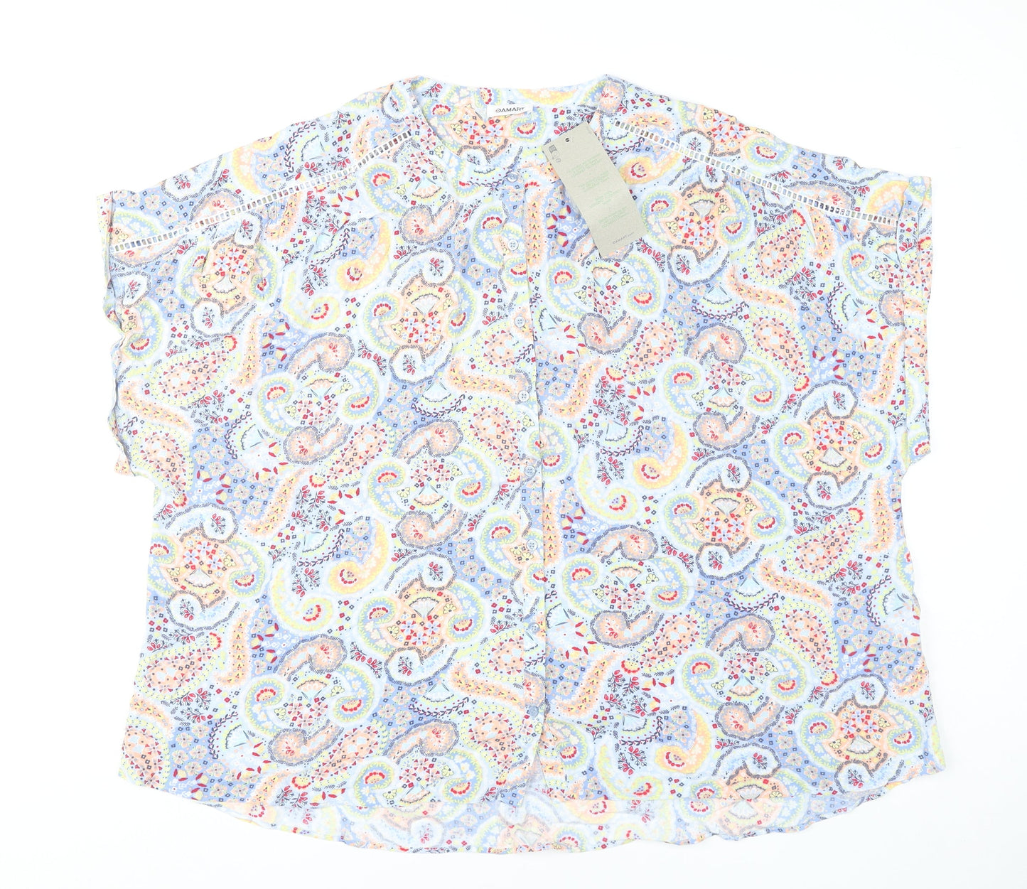 Damart Womens Multicoloured Paisley Blouse Size 28 Tunic Top