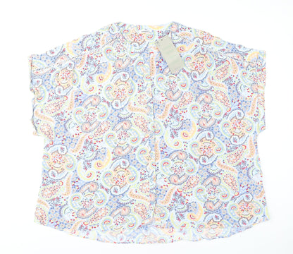 Damart Womens Multicoloured Paisley Blouse Size 28 Tunic Top