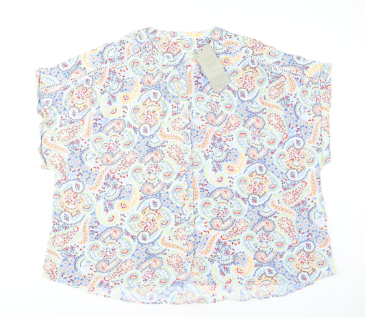 Damart Womens Multicoloured Paisley Blouse Size 28 Tunic Top
