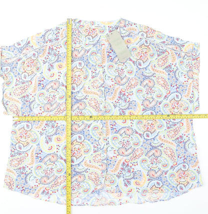 Damart Womens Multicoloured Paisley Blouse Size 28 Tunic Top