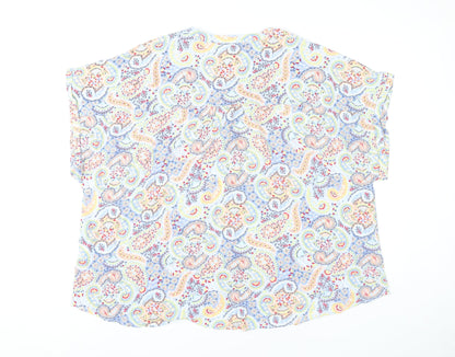 Damart Womens Multicoloured Paisley Blouse Size 28 Tunic Top