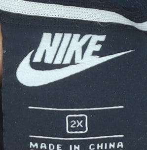 Nike Men's Black 2XL Sports Logo Graphic Short Sleeve T-Shirt