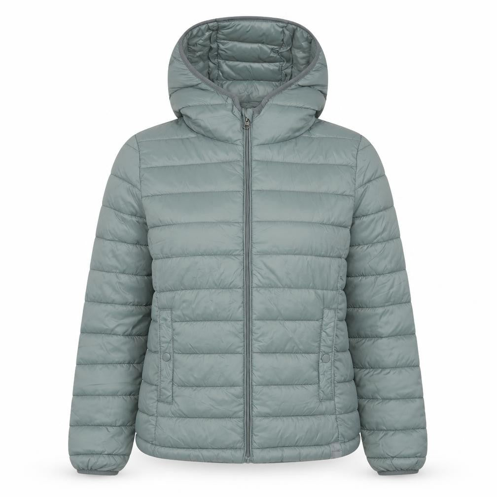 Womens UK Size XS Pull&Bear Green Puffer Jacket