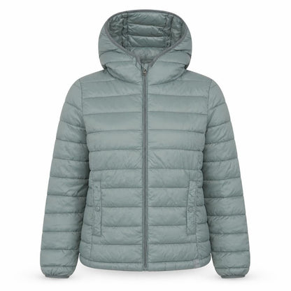 Womens UK Size XS Pull&Bear Green Puffer Jacket