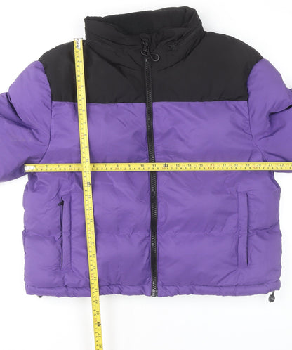 Primark Women’s Purple Puffer Jacket L Insulated Casual Winter Coat