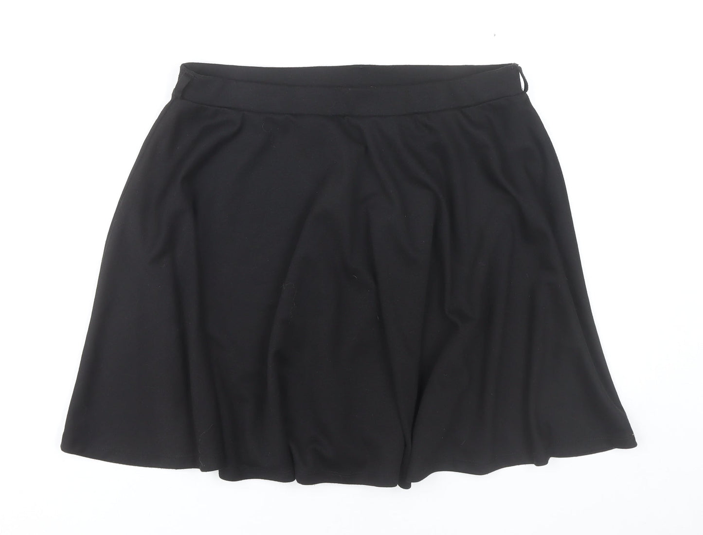 New Look Women Black Size 16 A-Line Short Stretch Skirt