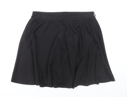 New Look Women Black Size 16 A-Line Short Stretch Skirt