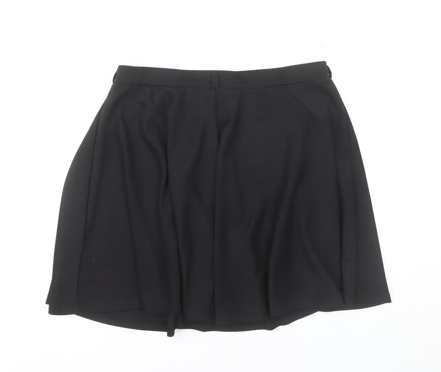 New Look Women Black Size 16 A-Line Short Stretch Skirt