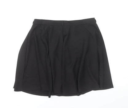 New Look Women Black Size 16 A-Line Short Stretch Skirt