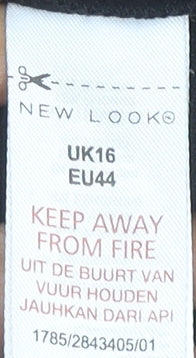 New Look Women Black Size 16 A-Line Short Stretch Skirt