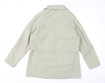 Damart Women’s Beige Mid-Length Rain Coat UK 12 Buttoned Pockets