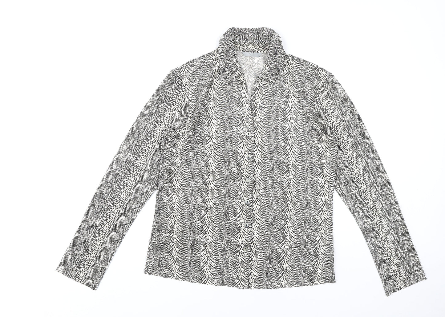 Womens UK Size 12 Marks and Spencer Black Classic Button-Up