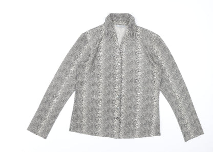 Womens UK Size 12 Marks and Spencer Black Classic Button-Up