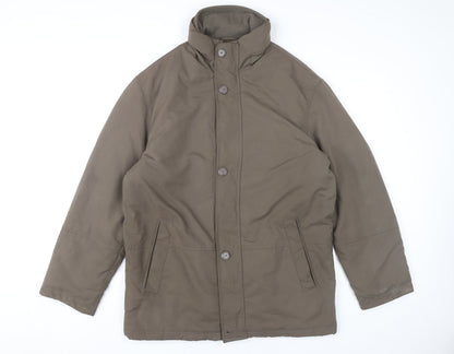 Mens UK Size M Classic Outerwear Brown Overcoat
