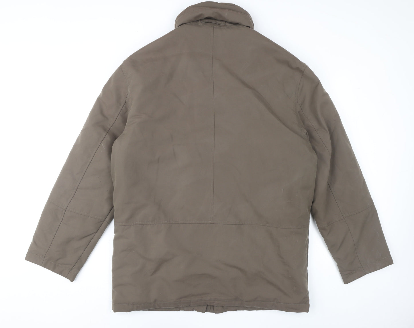 Mens UK Size M Classic Outerwear Brown Overcoat