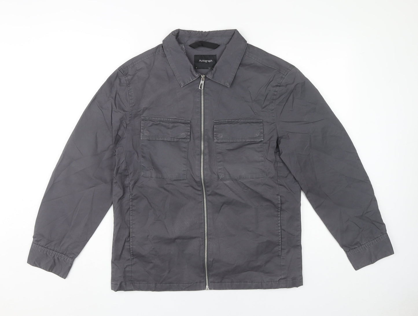 Mens UK Size M Marks and Spencer Grey Basic Jacket