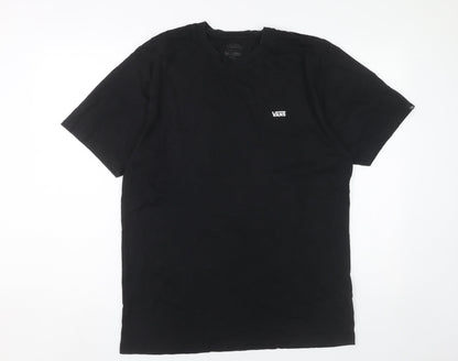 Vans Men’s Black L Classic Fit Cotton Logo Short Sleeve T-Shirt