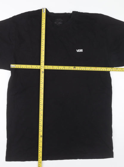 Vans Men’s Black L Classic Fit Cotton Logo Short Sleeve T-Shirt