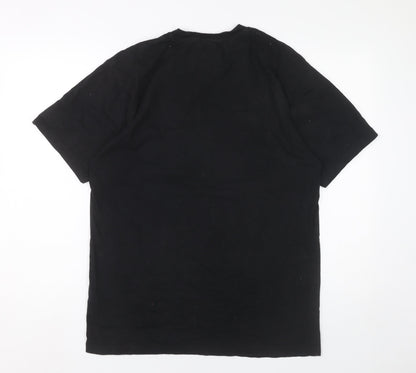 Vans Men’s Black L Classic Fit Cotton Logo Short Sleeve T-Shirt