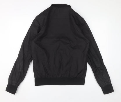 Mens UK Size S Brave Soul Black Bomber Jacket