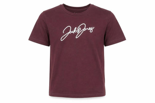 Jack & Jones Boys Red Logo Graphic T-Shirt Age 10 Years Cotton Crew Neck