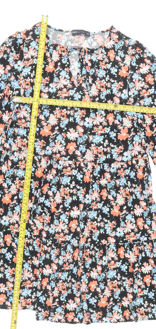 Marks and Spencer Women’s Multicolour Floral Shift Dress Size 10