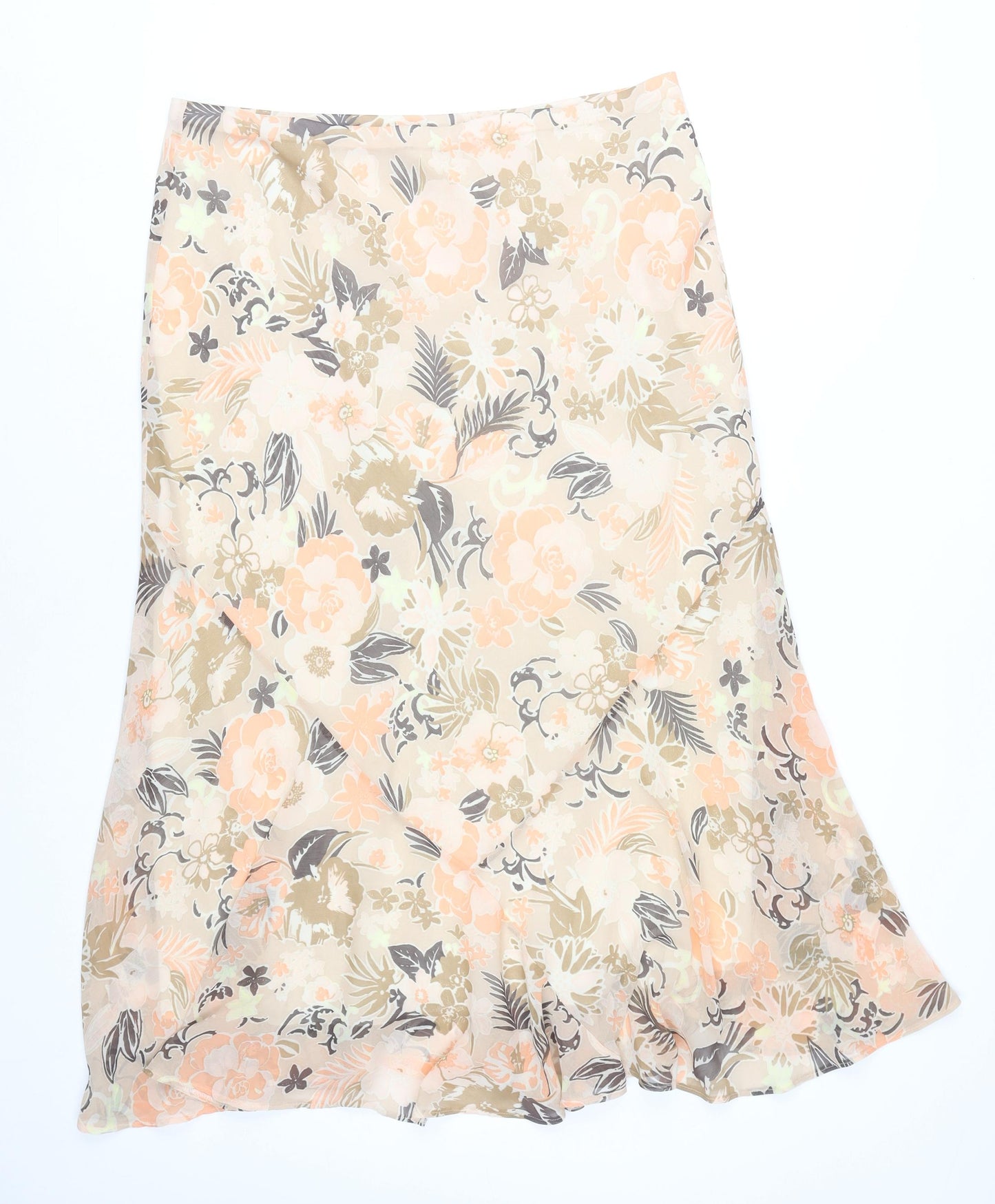Marks and Spencer Women’s Multicoloured Floral A-Line Midi Skirt Size 16