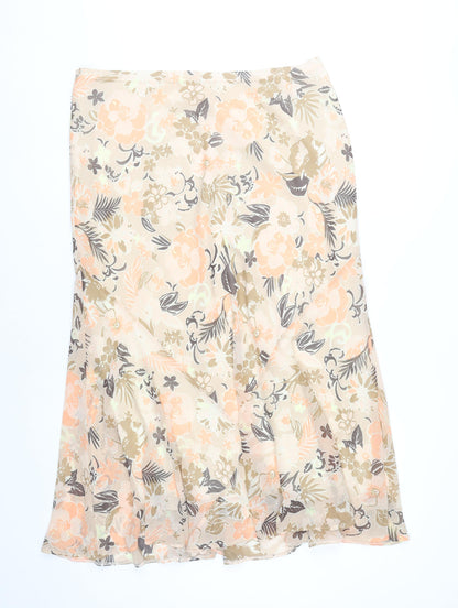 Marks and Spencer Women’s Multicoloured Floral A-Line Midi Skirt Size 16