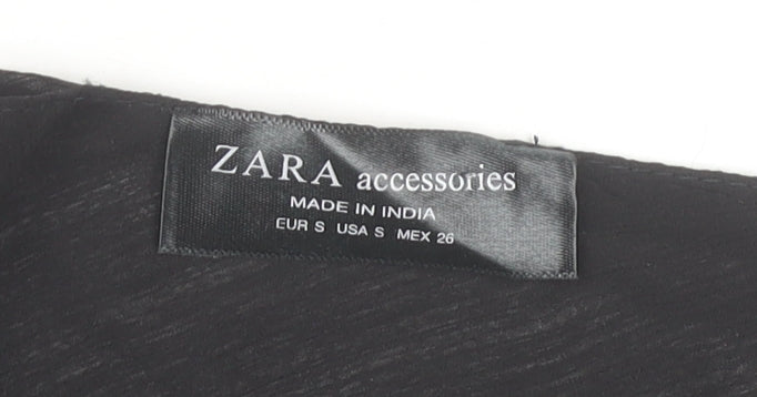 Zara Women’s Black Embroidered Bodysuit Size S V-Neck Sleeveless